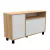 Vajillero Mosconi Doors 130 Melamina Nebraska Natural/Blanco