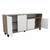 Vajillero 170 Mosconi 4 Puertas Nebraska Gris y Blanco - comprar online