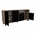 Vajillero 170 Mosconi 4 Puertas Nebraska Gris y Negro - comprar online