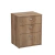 Mesa De Luz Melamina Mosconi Nature 3 Cajones Nebraska Gris