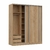 Placard Mosconi 1.80 3 Puertas Corredizas Nebraska Natural - comprar online