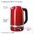 Pava Eléctrica Kitchenaid 1,7Lt Empire Red Roja - tienda online