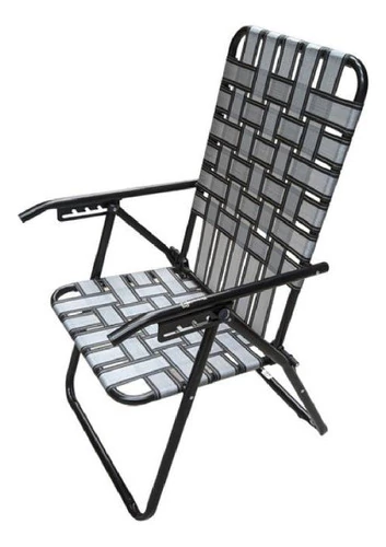 Reposera Descansar 80042 Caño Aluminio Negro