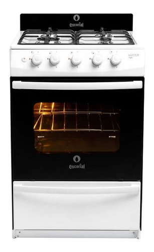 Cocina Escorial Master Style Multigas Reja Fund. Encendido Blanco