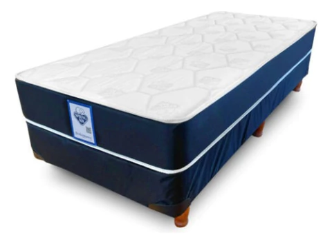 Colchon Con Resortes Y Sommier Presley 1 Plaza 80x190x46cm
