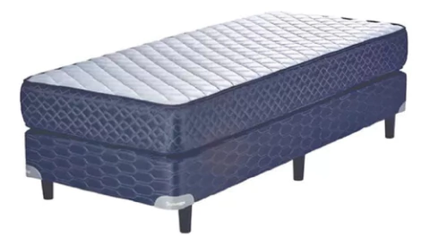 Sommier Y Colchon Suavestar Lujo 25kg 1 Plaza Espuma 80x190