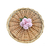 Lixeira em Vime Natural com Puxador Flor e Folhas - My House Brasil