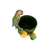 Cachepot Verde com Aplicação de Limão com Flor e Ararinha - comprar online