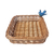 Cesta Cestinha Quadrada De Pão Em Vime com Passarinho Azul - comprar online