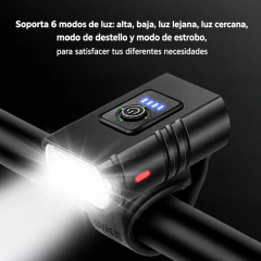 LUZ DELANTERA 1000 LUMENES CARCASA ALUMINIO - tienda online