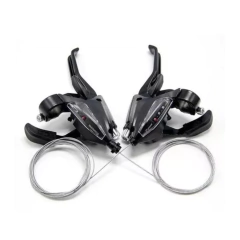 PAR DE MANIJAS SHIMANO TOURNEY EF500 3X7 INTEGRADAS ALUMINIO - CHACBIKES