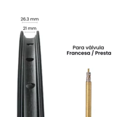 ARO LLANTA ALEX RIMS VOLAR 2.1 - R29 TUBELESS OJALILLOS - 32AG
