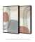 Conjunto com 2 Quadros Decorativos - Abstro