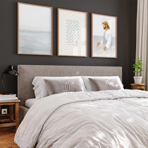 Conjunto com 3 Quadros Decorativos - Vem a Mim