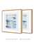 Conjunto com 2 Quadros Decorativos - Aquarela Azul Quadrada - loja online