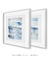 Conjunto com 2 Quadros Decorativos - Aquarela Azul Quadrada - comprar online