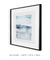 Quadro Decorativo Aquarela Azul Quadrado - Larmoniza