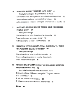 O QUE ESSE MENINO TEM? SOBRE ALUNOS QUE NÃO APRENDEM E A INTERVENÇÃO DA PSICANÁLISE NA ESCOLA na internet