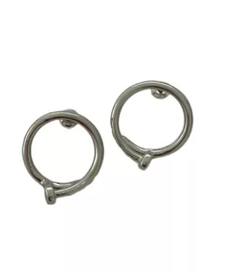 Brinco Inspiração Cartier Prego Prata