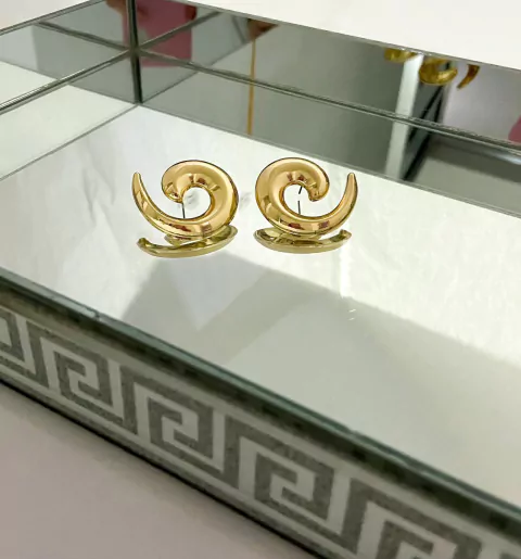 Brinco Ellen Fashionista Folheado a ouro 18k