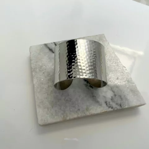 Bracelete Luna Martelado Prata