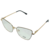 Óculos de Grau Feminino Gatinho Dourado e Preto de Metal. Modelo Melissa