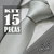 Pacote 15 Gravatas Prata Semi Slim GR541 - comprar online