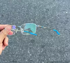 Armacao Oakley p/ Descanso ou Grau Wingback Prateada Aros Completo - Mulekinho Grifes