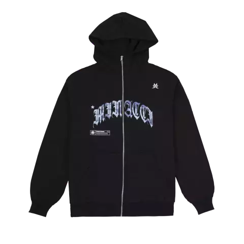 Santiago Black Zip Hoodie