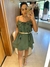 Vestido Boho Chic Curto com Babados Frontais e Amarração no Decote - comprar online