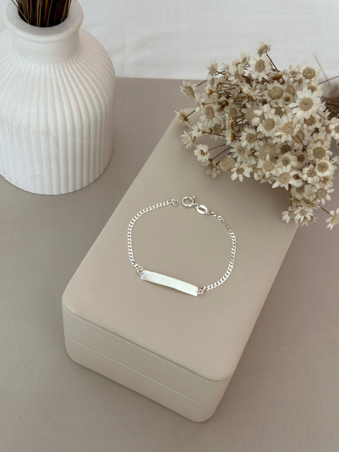 Pulseira Infantil Plaquinha Menino Elo Grumet Fechado