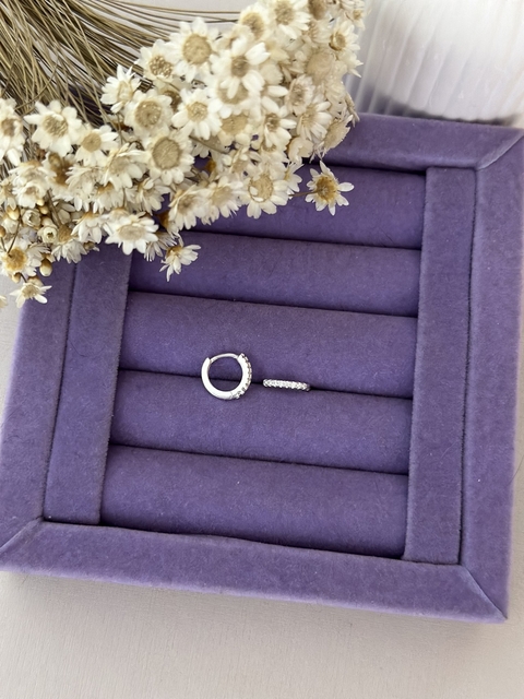 Piercing Argola Cravejada de Clique 9mm