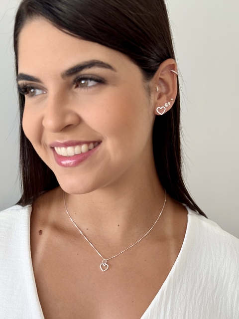 Conjunto Coração Vazado Liso - comprar online