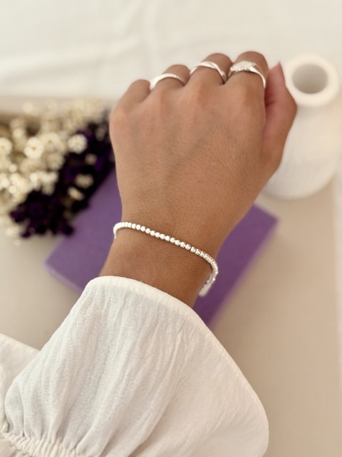 Pulseira Inteira de Bolinhas 2,5mm x 18cm + extensor - comprar online