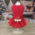 Vestido Romantic Flowers Vermelho para Pets