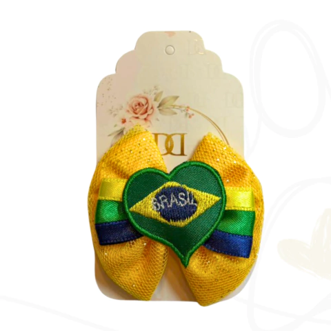 Laço Amarelo e Verde Brasil para Pets