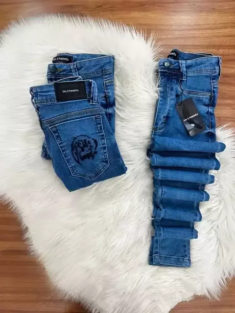 Calça Jeans Sal E Pimenta Escura