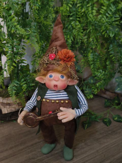 Duende cantor com banjo