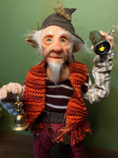 Gnomo Guia com lanterna e sino - 35cm - comprar online