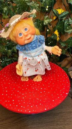 Casal Apaixonado de Duendes com Suporte de Cogumelo - comprar online