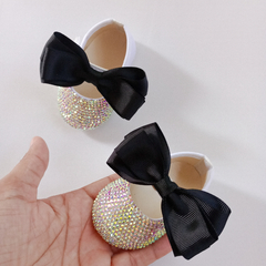 Sapatinho de cristal strass luxo - PRETO na internet
