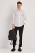 Camisa elástica slim tricoline com elastano lisa branco - Vitta