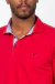 Polo piquet confort com detalhes vermelho - comprar online