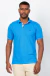 Polo piquet confort com detalhes azul - Vitta