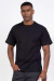 Camiseta boxy fit suedine egípcio preto - loja online