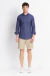Camisa fio flame manga longa azul marinho - Vitta