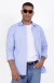 Camisa fio flame manga longa azul claro - Vitta
