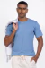 Camiseta básica em algodão azul jeans