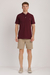 Camiseta henley piquet prime marsala