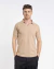 Camisa polo italiana tricot classic bege